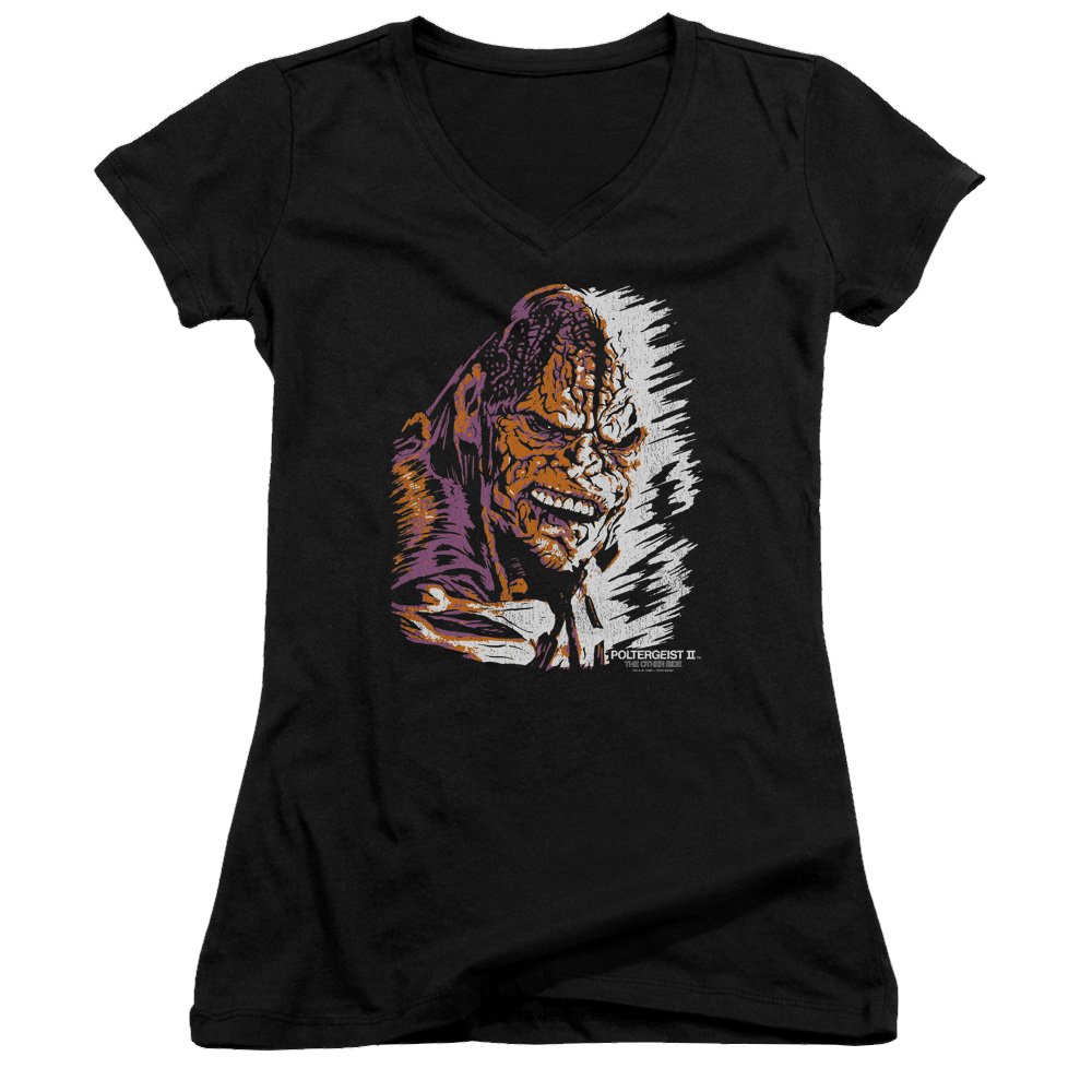 Poltergeist II Kane Worm Juniors V-Neck T-Shirt Juniors V-Neck T-Shirt POLTERGEIST