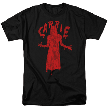 Black men's regular fit t-shirt with Carrie Silhouette graphic