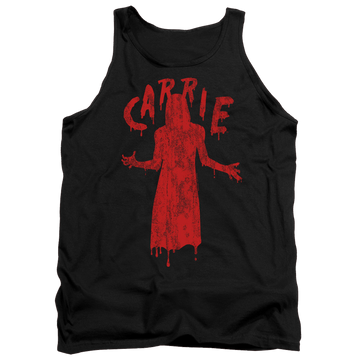 Black men's tank with Carrie Silhouette graphic