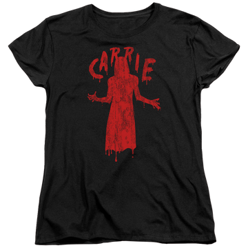 Black women's t-shirt with Carrie Silhouette graphic