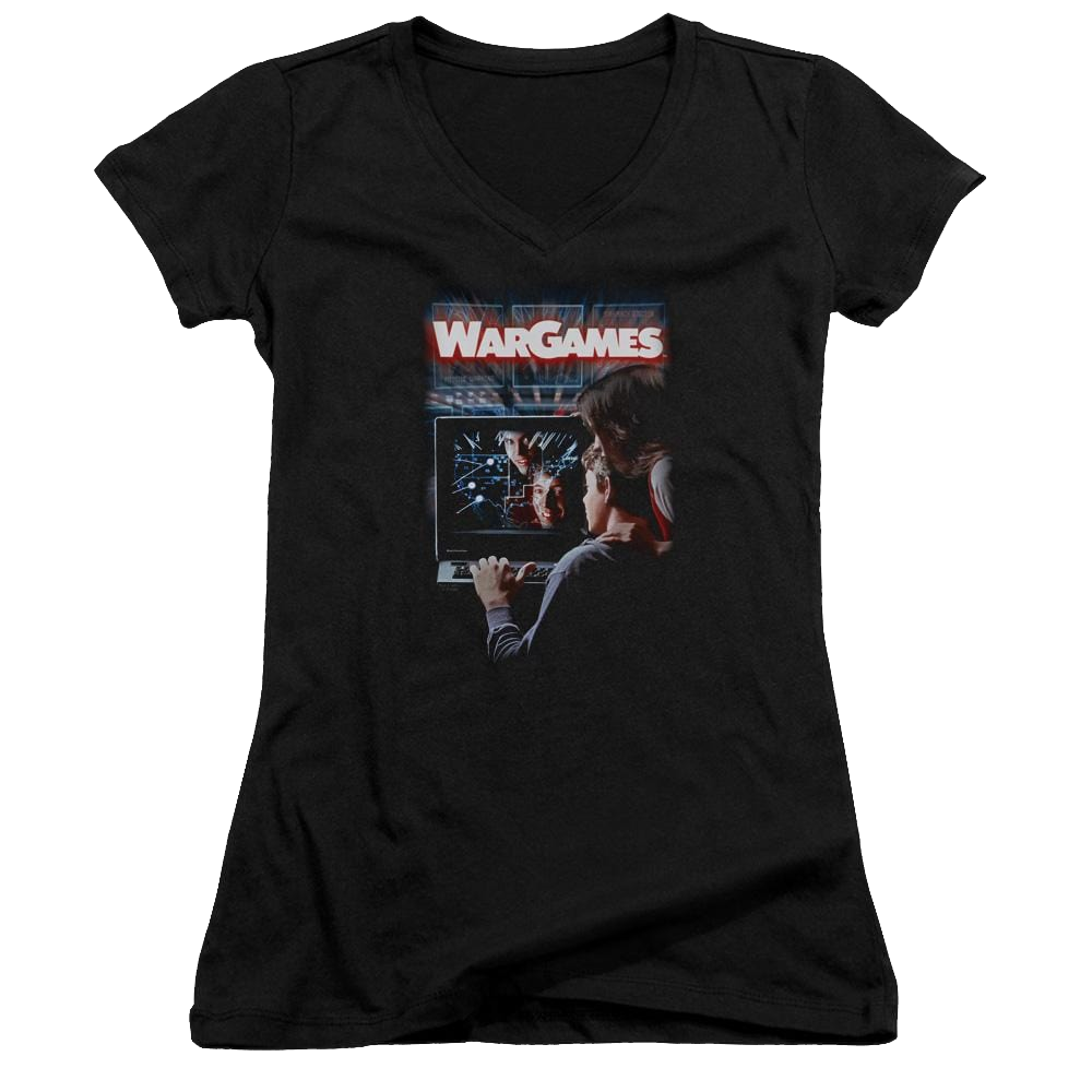 Wargames Poster Juniors V-Neck T-Shirt Juniors V-Neck T-Shirt Wargames