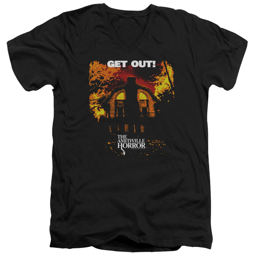 Amityville Horror Get Out - Men's V-Neck T-Shirt Men's V-Neck T-Shirt Amityville Horror