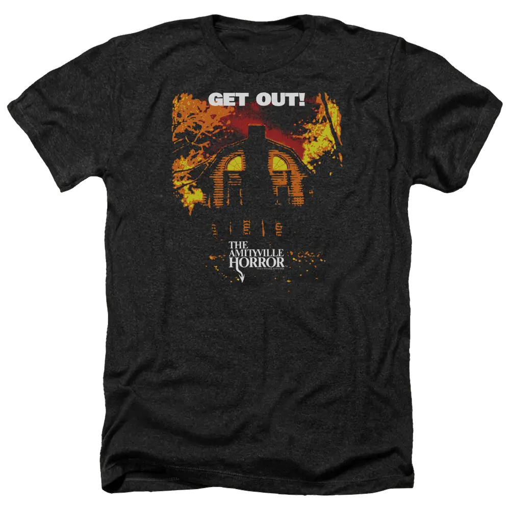 Amityville Horror Get Out - Men's Heather T-Shirt Amityville Horror