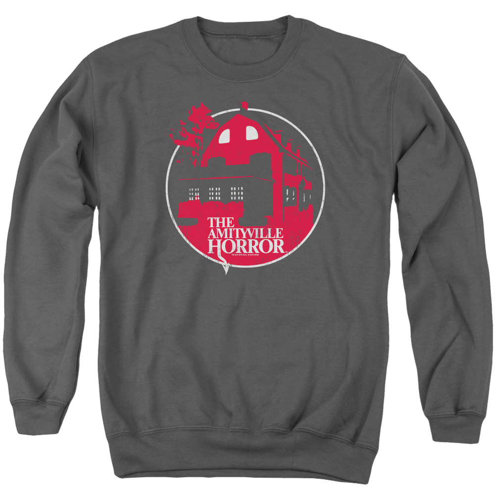 Amityville Horror Red House - Men's Crewneck Sweatshirt Men's Crewneck Sweatshirt Amityville Horror