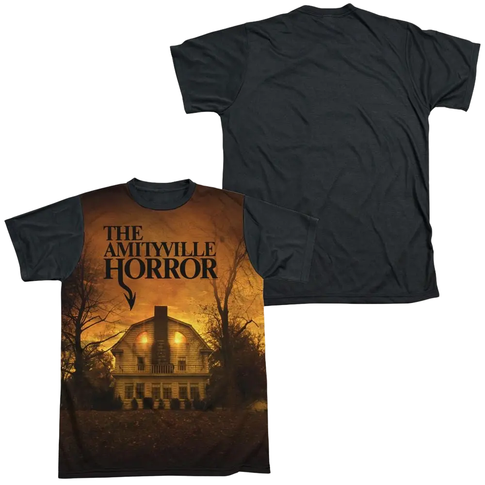 Amityville Horror House - Men's Black Back T-Shirt Amityville Horror