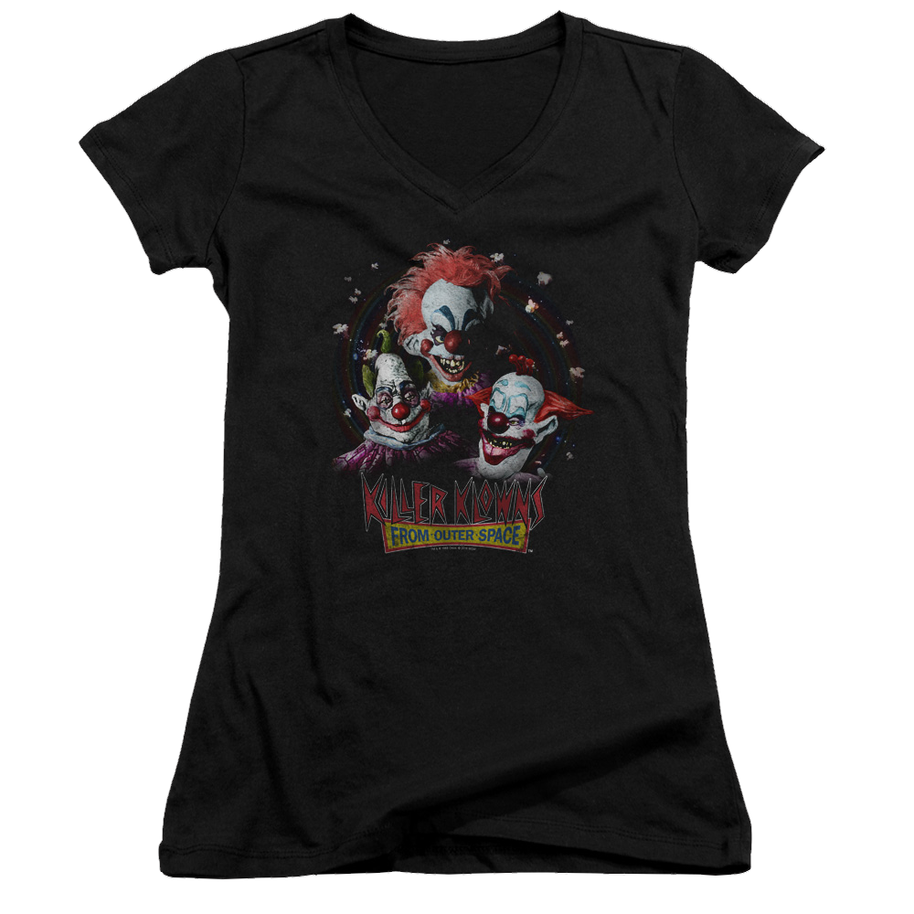 Killer Klowns From Outer Space Killer Klowns Juniors V-Neck T-Shirt Juniors V-Neck T-Shirt Killer Klowns From Outer Space
