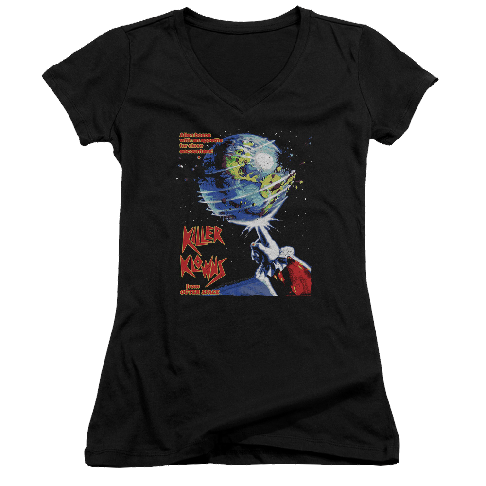 Killer Klowns From Outer Space Invaders Juniors V-Neck T-Shirt Juniors V-Neck T-Shirt Killer Klowns From Outer Space