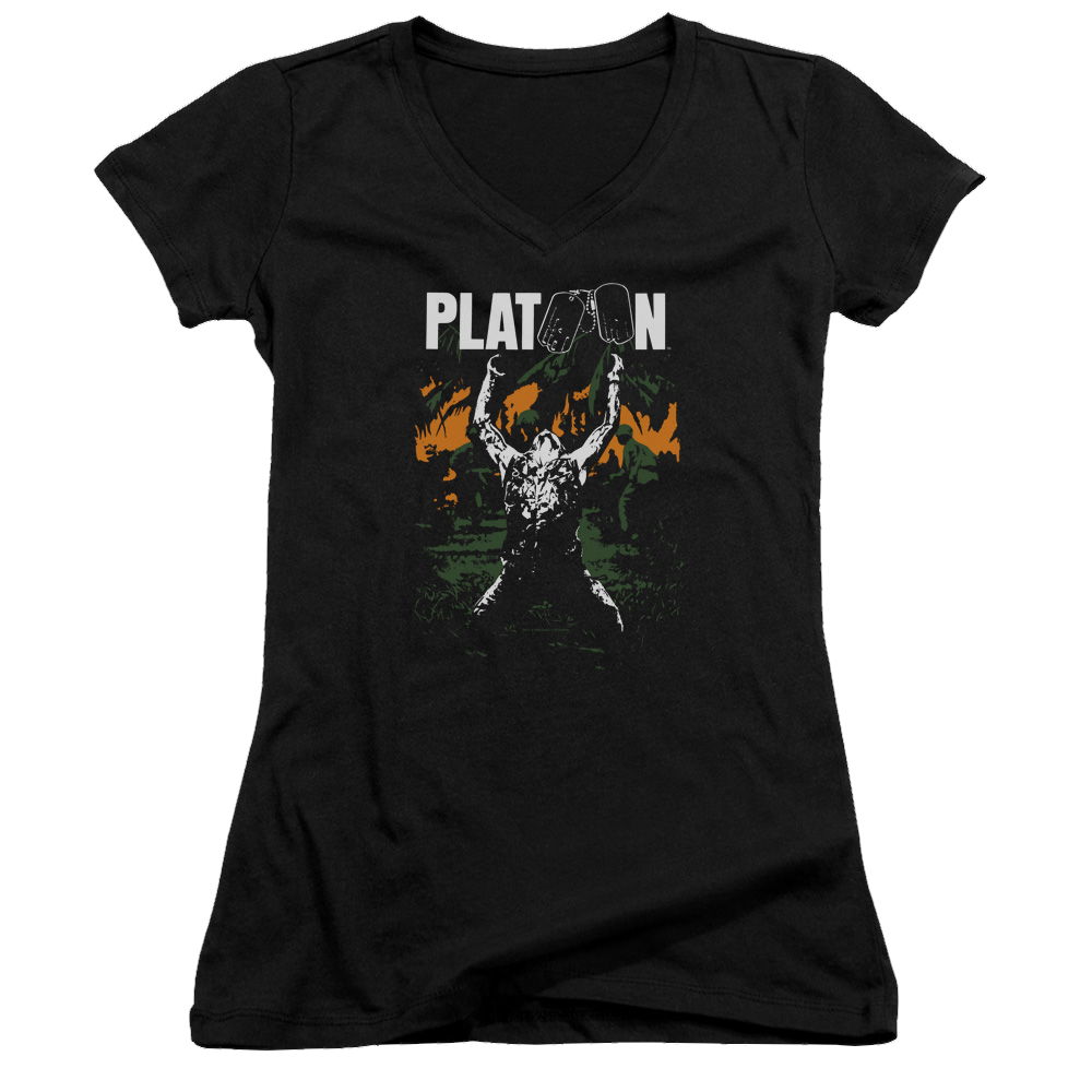 Platoon Graphic Juniors V-Neck T-Shirt Juniors V-Neck T-Shirt Platoon