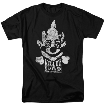 Black men's regular fit t-shirt with Killer Klowns From Outer Space Kreepy graphic