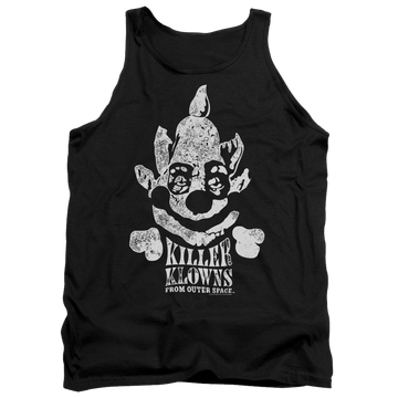 Black men's tank with Killer Klowns From Outer Space Kreepy graphic