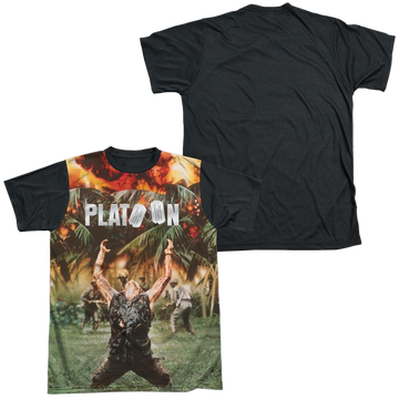 Platoon Key Art men's black back t-shirt