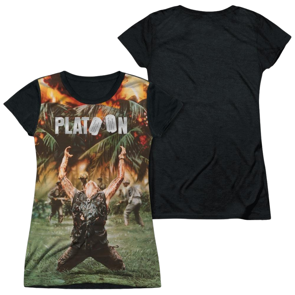 Platoon Key Art Juniors Black Back T-Shirt Juniors Black Back T-Shirt Platoon