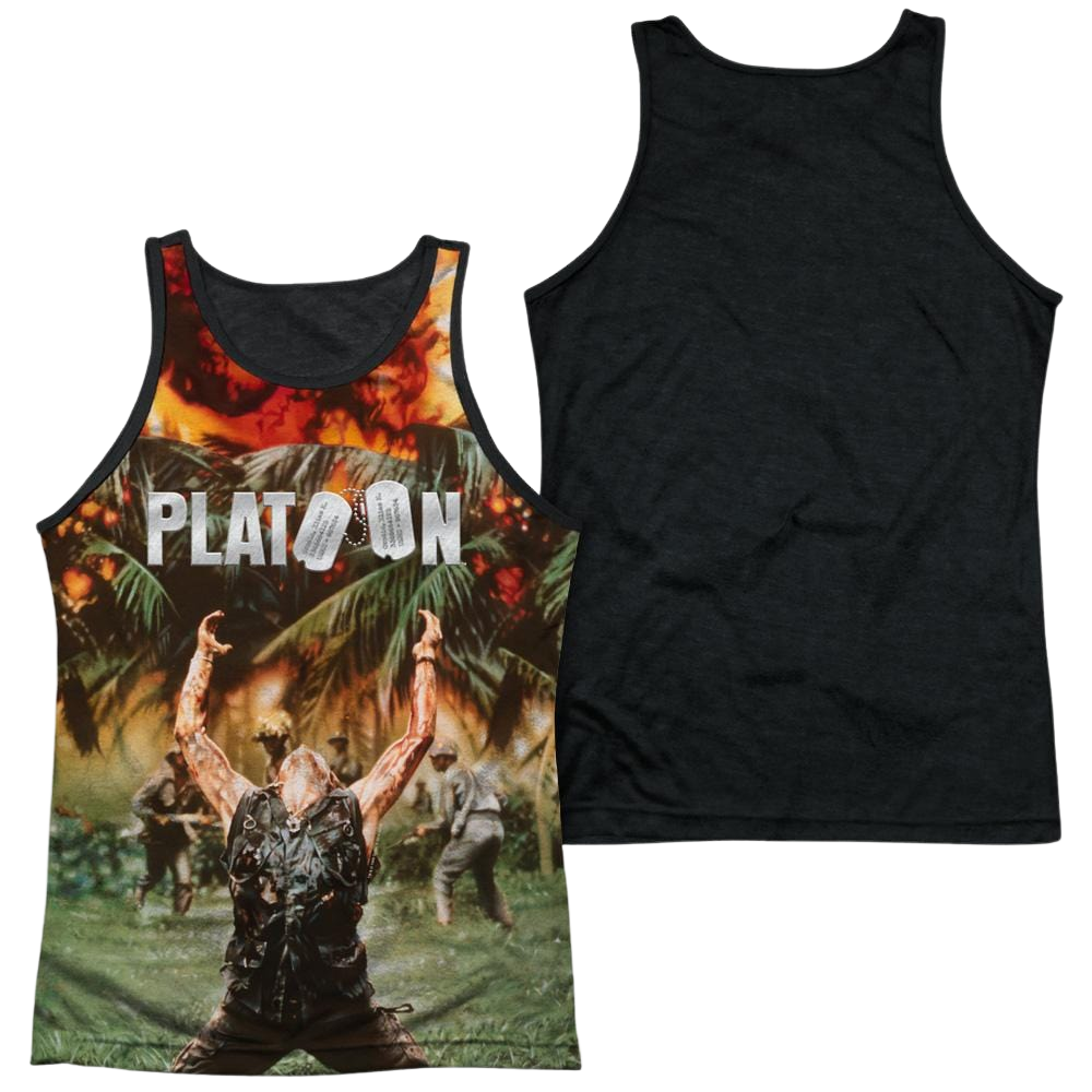 Platoon Key Art Men's Black Back Tank Men's Black Back Tank Platoon