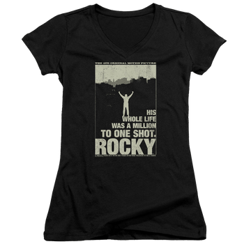 Rocky Silhouette - Juniors V-Neck T-Shirt Juniors V-Neck T-Shirt Rocky