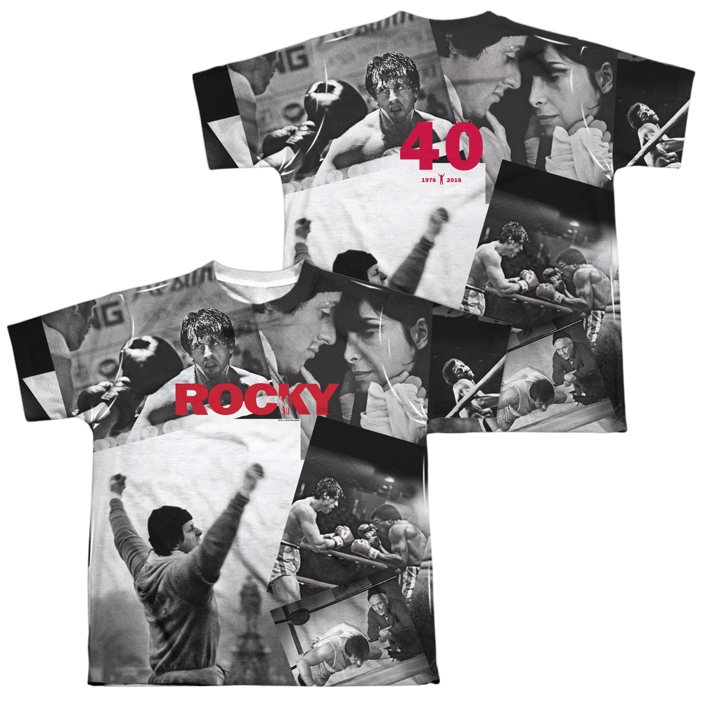 Rocky 40Th Anniversay Collage (Front/Back Print) - Youth All-Over Print T-Shirt Youth All-Over Print T-Shirt (Ages 8-12) Rocky