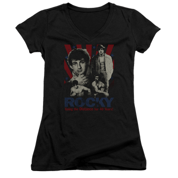 Rocky Going The Distance - Juniors V-Neck T-Shirt Juniors V-Neck T-Shirt Rocky