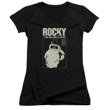 Rocky The Hero - Juniors V-Neck T-Shirt Juniors V-Neck T-Shirt Rocky