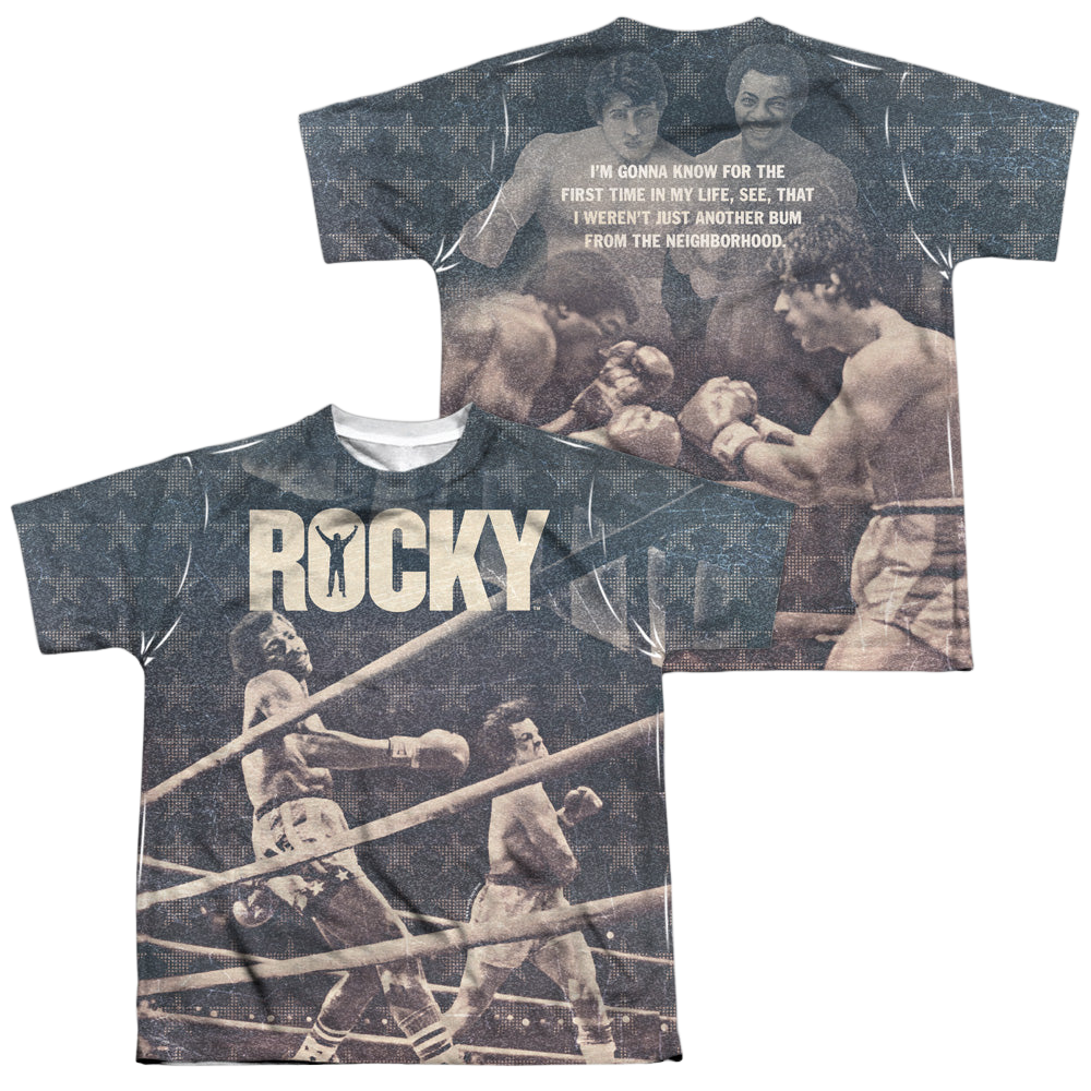Rocky Battle (Front/Back Print) - Youth All-Over Print T-Shirt Youth All-Over Print T-Shirt (Ages 8-12) Rocky