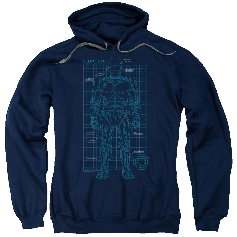 Robocop Schematic Pullover Hoodie Pullover Hoodie Robocop