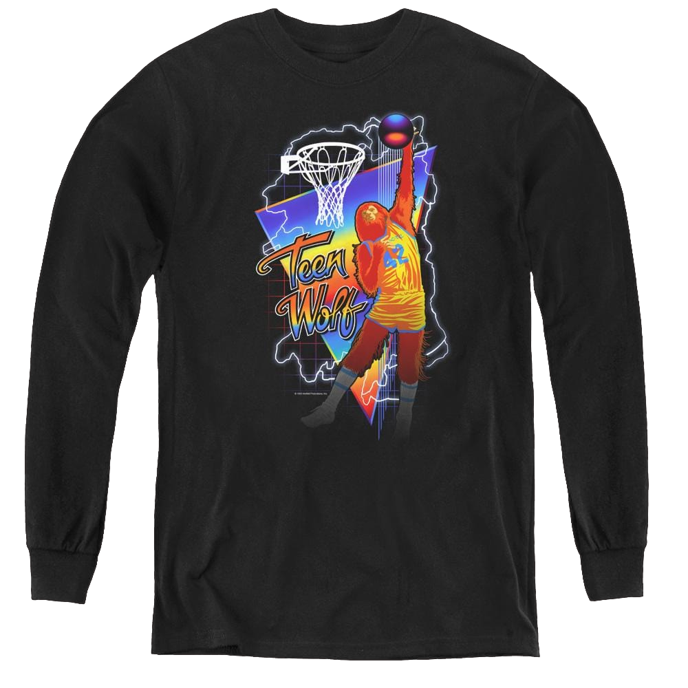 Teen Wolf Electric Wolf - Youth Long Sleeve T-Shirt Youth Long Sleeve T-Shirt Teen Wolf