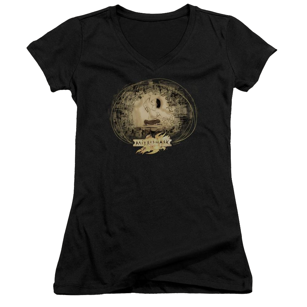 Mirrormask Sketch Juniors V-Neck T-Shirt Juniors V-Neck T-Shirt Mirrormask