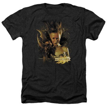Charcoal men's heather t-shirt with Mirrormask Queen Of Shadows graphic