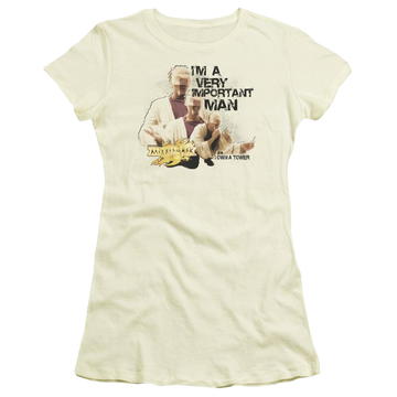 Cream juniors t-shirt with Mirrormask Important Man graphic