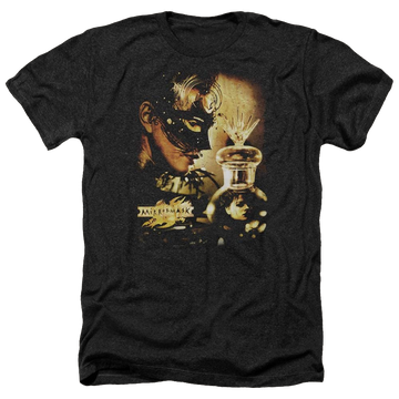 Charcoal men's heather t-shirt with Mirrormask Trapped graphic