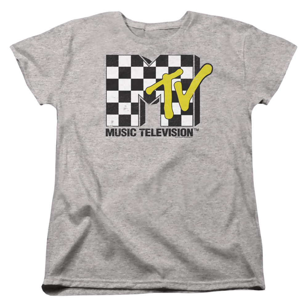 MTV Checker Board Logo - Women's T-Shirt Women's T-Shirt MTV