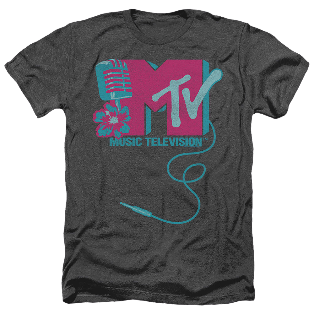 MTV Microphone Logo - Men's Heather T-Shirt Men's Heather T-Shirt MTV