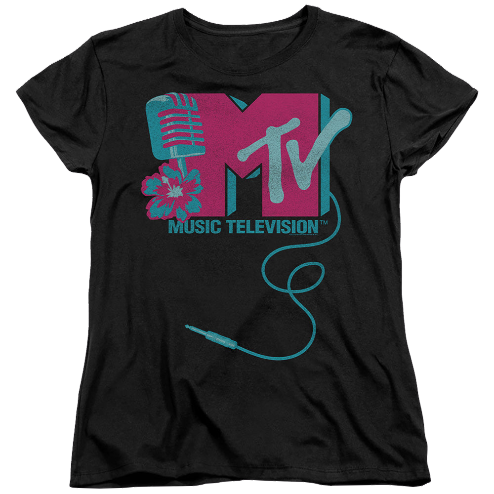 MTV Microphone Logo - Women's T-Shirt Women's T-Shirt MTV