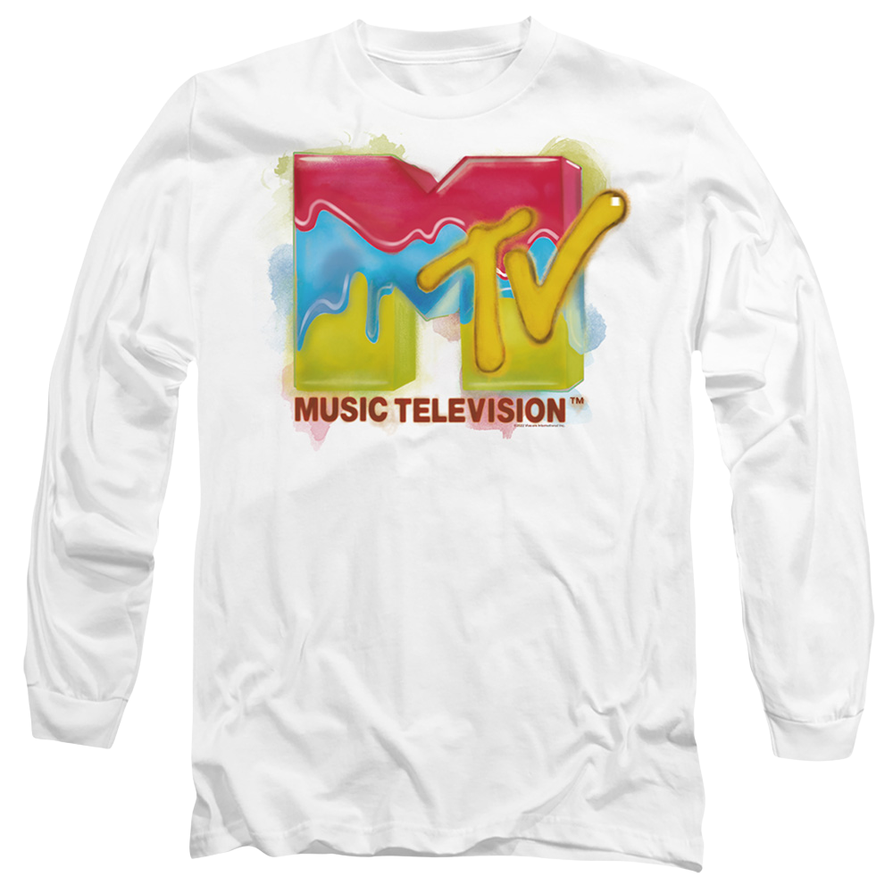 MTV Paint Logo - Men's Long Sleeve T-Shirt Men's Long Sleeve T-Shirt MTV