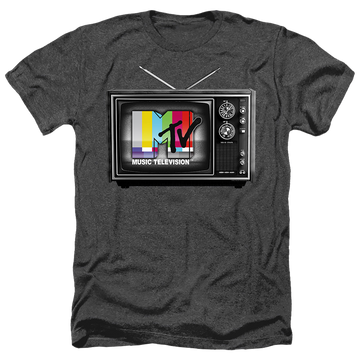 Black men's heather t-shirt with MTV Tv graphic