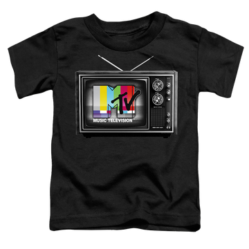 Black toddler t-shirt with MTV Tv graphic