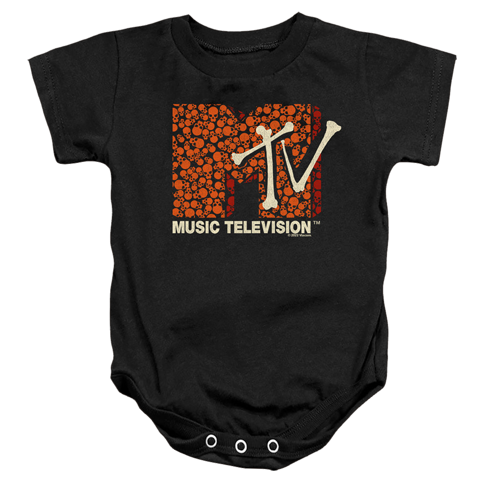MTV Skull Filled Logo - Baby Bodysuit Baby Bodysuit MTV