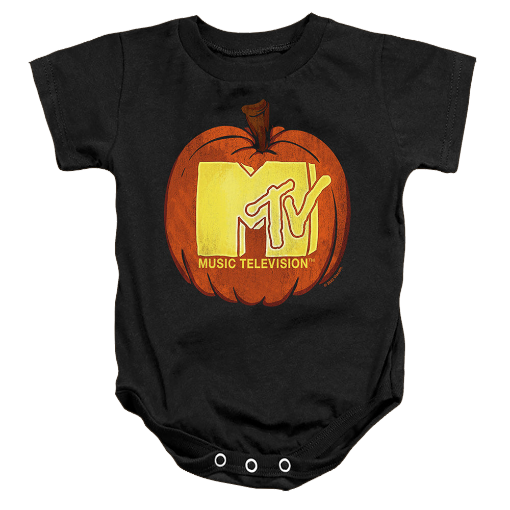 MTV Carved Pumpkin Logo - Baby Bodysuit Baby Bodysuit MTV