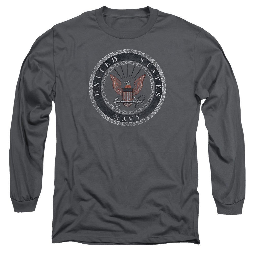 U.S. Navy Rough Emblem - Men's Long Sleeve T-Shirt Men's Long Sleeve T-Shirt U.S. Navy