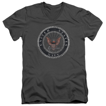 U.S. Navy Rough Emblem - Men's V-Neck T-Shirt Men's V-Neck T-Shirt U.S. Navy