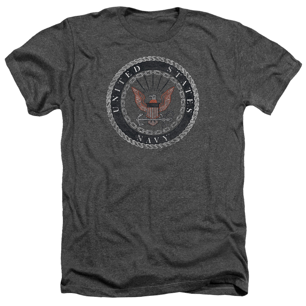 U.S. Navy Rough Emblem - Men's Heather T-Shirt Men's Heather T-Shirt U.S. Navy