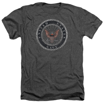 U.S. Navy Rough Emblem - Men's Heather T-Shirt Men's Heather T-Shirt U.S. Navy