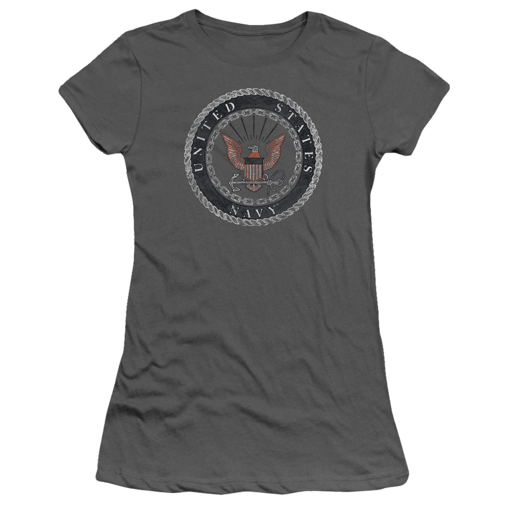 U.S. Navy Rough Emblem - Juniors T-Shirt Juniors T-Shirt U.S. Navy