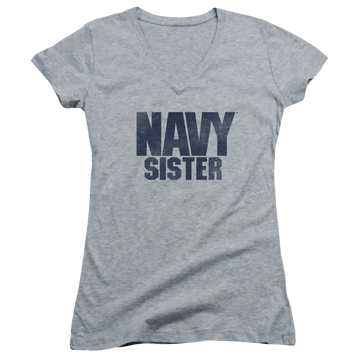 U.S. Navy Sister - Juniors V-Neck T-Shirt Juniors V-Neck T-Shirt U.S. Navy