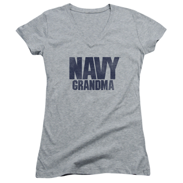 U.S. Navy Grandma - Juniors V-Neck T-Shirt Juniors V-Neck T-Shirt U.S. Navy