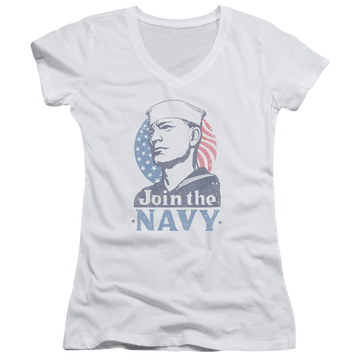 U.S. Navy Join Now - Juniors V-Neck T-Shirt Juniors V-Neck T-Shirt U.S. Navy