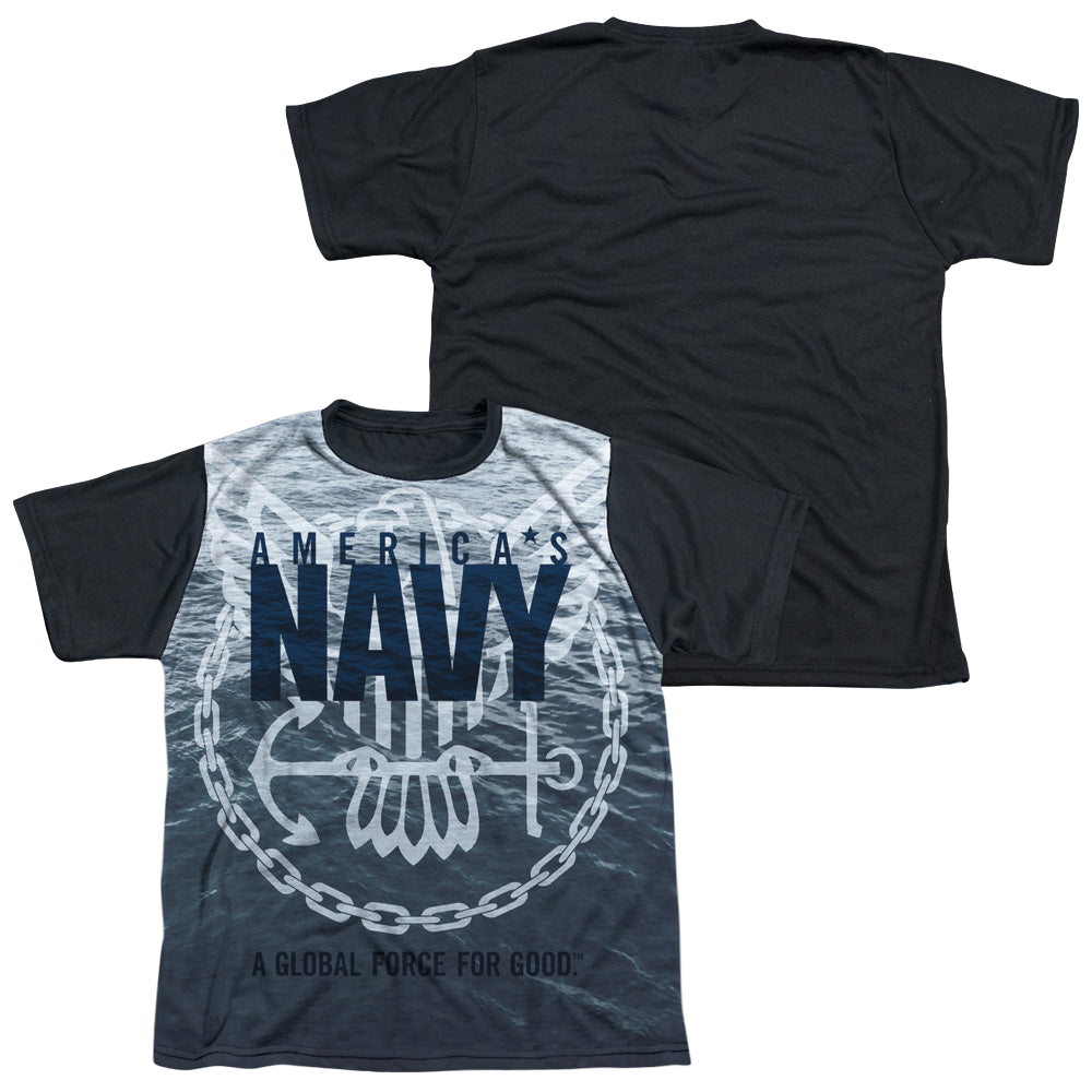 U.S. Navy Force For Good - Youth Black Back T-Shirt Youth Black Back T-Shirt (Ages 8-12) U.S. Navy