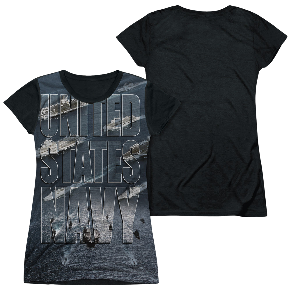 U.S. Navy Fleet - Juniors Black Back T-Shirt Juniors Black Back T-Shirt U.S. Navy