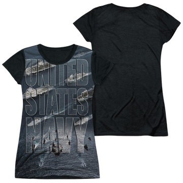 U.S. Navy Fleet - Juniors Black Back T-Shirt Juniors Black Back T-Shirt U.S. Navy