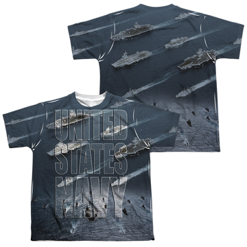 U.S. Navy Fleet (Front/Back Print) - Youth All-Over Print T-Shirt Youth All-Over Print T-Shirt (Ages 8-12) U.S. Navy