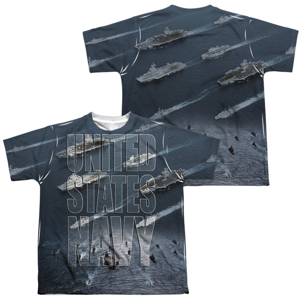 U.S. Navy Fleet (Front/Back Print) - Youth All-Over Print T-Shirt Youth All-Over Print T-Shirt (Ages 8-12) U.S. Navy