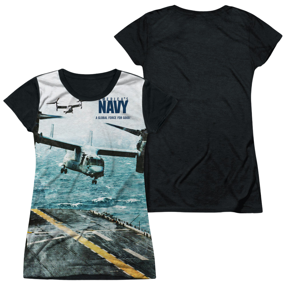 U.S. Navy Osprey - Juniors Black Back T-Shirt Juniors Black Back T-Shirt U.S. Navy